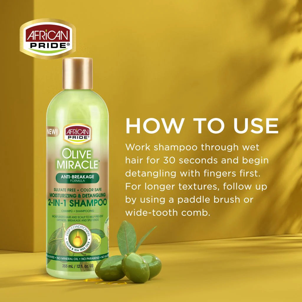 African Pride Olive Miracle 2-in-1 Shampoo