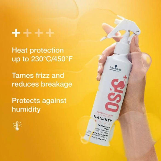 Schwarzkopf Osis + Flatliner Heat Protection Spray 200ml - 3 strong Hold