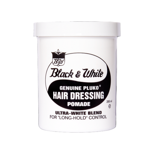 Black & White Genuine Pluko Hair Dressing Pomade 7oz