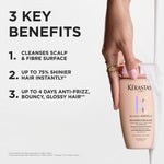 Kérastase Gloss Absolu Bain Crème Hydra-Glaze Shampoo 250ml & Mask for Thick Frizzy Hair 200ml Twin