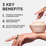 Kérastase Gloss Absolu Bain Crème Hydra-Glaze Shampoo 250ml & Mask for Thick Frizzy Hair 200ml Twin