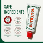 Euthymol Original Toothpaste 75ml x 6, Fluoride Free Anti-Plaque Antibacterial Cavity Teeth Gums Clean Healthy Protection Refresh Daily Oral Enamel Dental Care