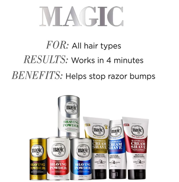 MAGIC REGULAR STRENGTH RAZORLESS SHAVING POWDER