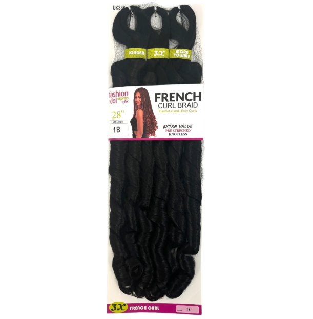 Fashion Idol Express Pre-Stretched Knotless French Curl Braid