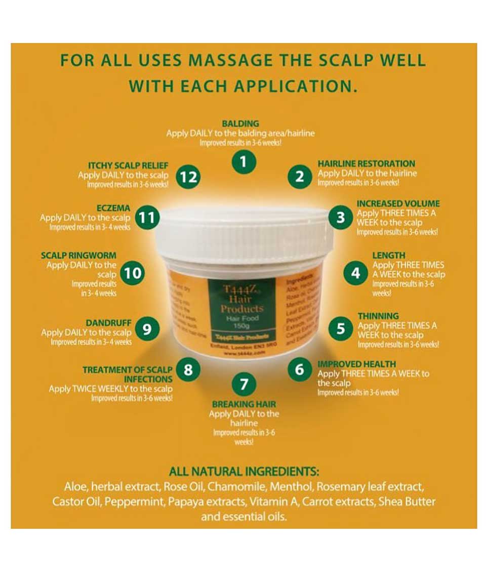 T444Z Hair Food For Scalp & Rapid Hair Growth