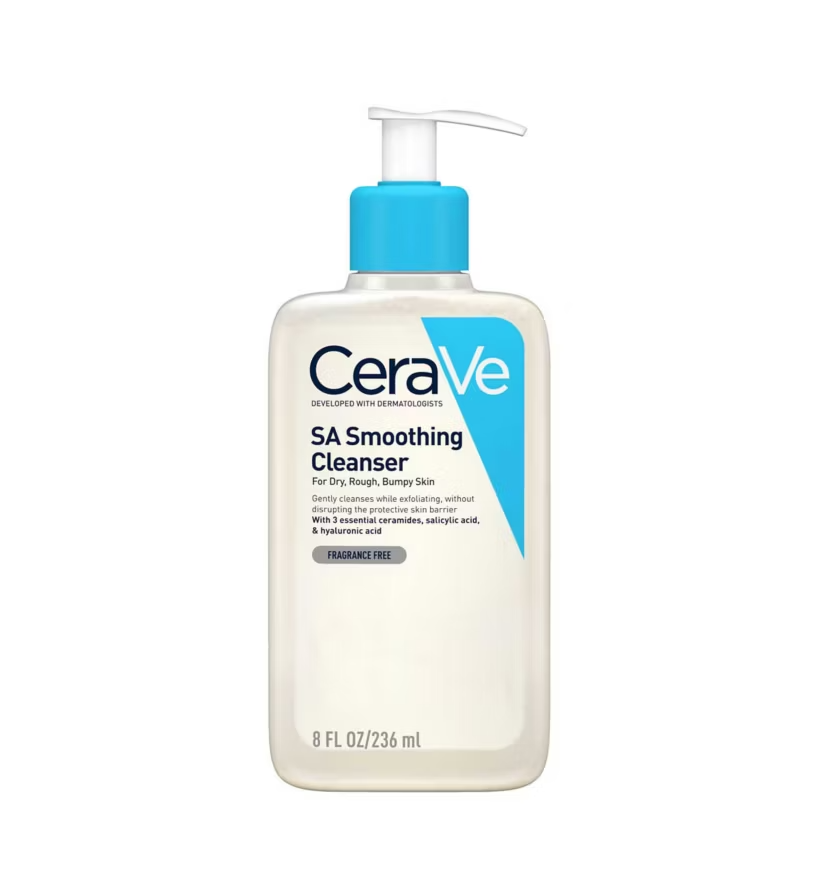 CeraVe SA Smoothing Cleanser with Salicylic Acid for Dry, Rough & Bumpy Skin