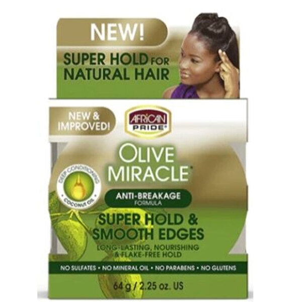 African Pride Olive Miracle Super Hold & Smooth Edges